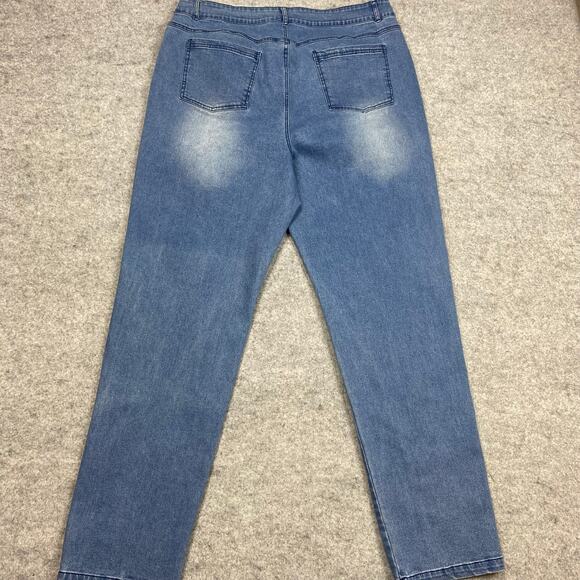 back in the saddle  jeans women’s 16 33x30 Embroidered tribe‎ Feathers cowgirl - Picture 14 of 16